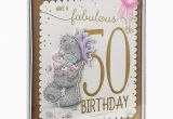 Online 50th Birthday Cards Fabulous 50th Me to You Bear Luxury Boxed Birthday Card