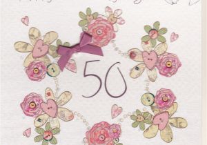 Online 50th Birthday Cards Handmade 50th Birthday Card Karenza Paperie