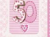Online 50th Birthday Cards Pink 50th Birthday Card Karenza Paperie