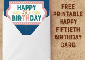 Online 50th Birthday Cards Salmon Navy Happy 50th Birthday Card Free Printables Online