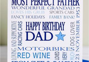 Online Birthday Cards for Dad Personalised Dad Birthday Card by Lisa Marie Designs