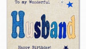 Online Birthday Cards for Husband Hand Finished Wonderful Husband Birthday Card Karenza