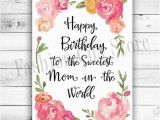 Online Birthday Cards for Mom Happy Birthday Card for Mom Watercolor by Fashioncitystore