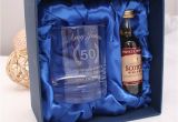 Online Birthday Gifts for Him In Usa Personalised Whiskey Glass Set for 50th Birthday by
