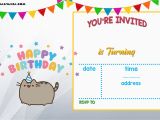 Online Birthday Invitations Printable Free Printable Pusheen Birthday Invitation Template Free