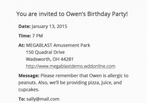 Online Birthday Invitations to Email Sending Birthday Invitations by Email Pictures to Pin On