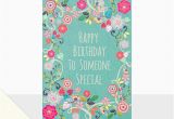 Order A Birthday Card Online Floral to someone Special Happy Birthday Card Karenza