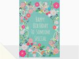 Order A Birthday Card Online Floral to someone Special Happy Birthday Card Karenza