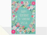 Order A Birthday Card Online Floral to someone Special Happy Birthday Card Karenza
