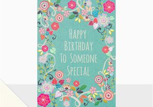 Order A Birthday Card Online Floral to someone Special Happy Birthday Card Karenza
