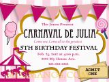 Order Birthday Invitations Online Carnival Birthday Party Invitation Diy Printable Pink