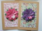 Origami for Birthday Cards Handmade Spring Card Set Of 2 Cards Mother 39 S Day