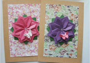 Origami for Birthday Cards Handmade Spring Card Set Of 2 Cards Mother 39 S Day