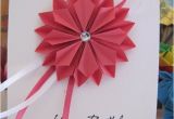 Origami for Birthday Cards Items Similar to origami Dahlia Birthday Card Pink On Etsy
