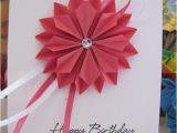 Origami for Birthday Cards Items Similar to origami Dahlia Birthday Card Pink On Etsy