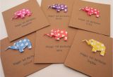 Origami for Birthday Cards New Baby Happy Birthday origami Elephant Card Baby Boy or
