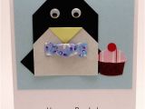 Origami for Birthday Cards origami Penguin Birthday Card