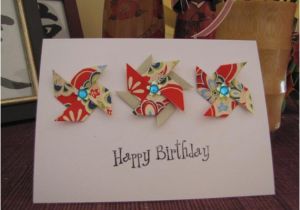 Origami for Birthday Cards origami Pinwheel Birthday Card