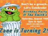 Oscar the Grouch Birthday Invitations Custom Oscar the Grouch Birthday Party Invitation Print at