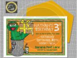 Oscar the Grouch Birthday Invitations Items Similar to Oscar the Grouch Birthday Party