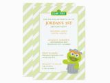 Oscar the Grouch Birthday Invitations Oscar the Grouch Baby Birthday Card Zazzle