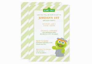 Oscar the Grouch Birthday Invitations Oscar the Grouch Baby Birthday Card Zazzle