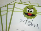 Oscar the Grouch Birthday Invitations Oscar the Grouch Sesame Street Birthday by 2cheekychicks