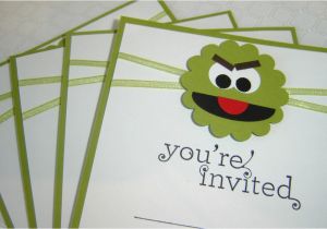 Oscar the Grouch Birthday Invitations Oscar the Grouch Sesame Street Birthday by 2cheekychicks