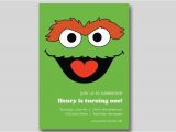 Oscar the Grouch Birthday Invitations Sesame Street Birthday Invitation Elmo Cookie by Trendyhenry