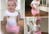 Outfits for First Birthday Girl Pink and Gold First Birthday Outfit First Birthday Girl