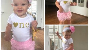 Outfits for First Birthday Girl Pink and Gold First Birthday Outfit First Birthday Girl