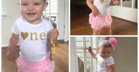 Outfits for First Birthday Girl Pink and Gold First Birthday Outfit First Birthday Girl