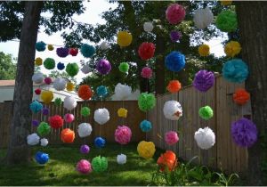 Outside Birthday Party Decorations Diy Outdoor Party Decorations Waterproof Pom Poms Doin