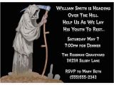 Over the Hill 50th Birthday Invitations 50th Birthday Grim Reaper Party Invite Google Search