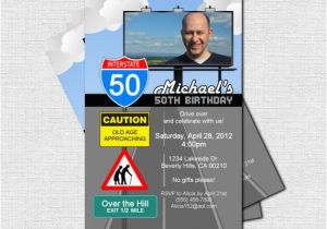Over the Hill 50th Birthday Invitations Items Similar to Personalized Over the Hill Milestone