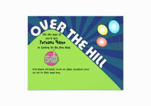 Over the Hill 50th Birthday Invitations Over the Hill 50th Birthday Invite Customize Text Zazzle Com