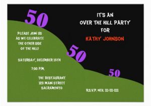 Over the Hill 50th Birthday Invitations Over the Hill 50th Birthday Party Invitation Zazzle