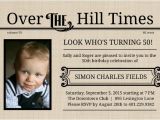 Over the Hill 50th Birthday Invitations Over the Hill Times 50th Birthday Invitation 50th