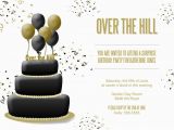 Over the Hill Birthday Invitation Templates Over the Hill Cake Invitation Birthday Invitations From