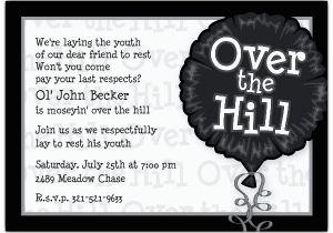 Over the Hill Birthday Invitation Templates Over the Hill Photo Birthday Invitations Paperstyle