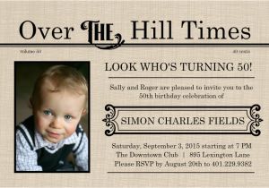 Over the Hill Birthday Invitations 50th Birthday Invitations Over the Hill Times 50th