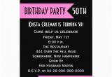 Over the Hill Birthday Invitations 50th Birthday Party Invitation Pink Over the Hill 5 Quot X 7
