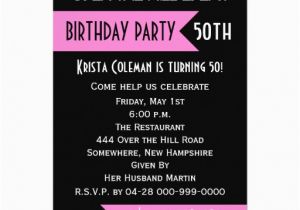 Over the Hill Birthday Invitations 50th Birthday Party Invitation Pink Over the Hill 5 Quot X 7