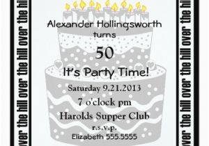 Over the Hill Birthday Invitations Birthday Cake Over the Hill Party Invitation Zazzle