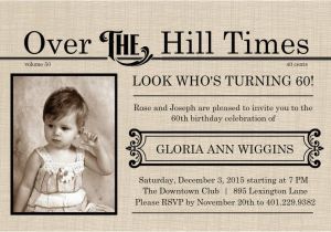 Over the Hill Birthday Invitations Extra Extra Over the Hill Times 60th Birthday Invitation