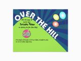 Over the Hill Birthday Invitations Over the Hill 50th Birthday Invite Customize Text Zazzle Com