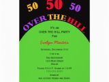 Over the Hill Birthday Invitations Over the Hill 50th Birthday Party Invitation 13 Cm X 18 Cm