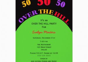 Over the Hill Birthday Invitations Over the Hill 50th Birthday Party Invitation 13 Cm X 18 Cm