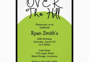 Over the Hill Birthday Invitations Over the Hill Birthday today 39 S Best Award Custom