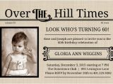 Over the Hill Birthday Invitations Over the Hill Times 60th Birthday Invitation Template